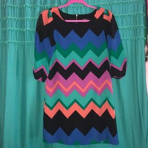 Chevron patterned dress